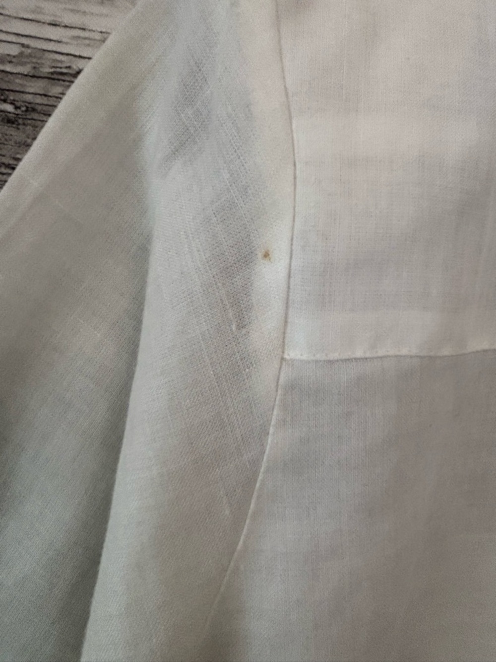 RENATO COLLEZIONE White Linen Guayabera Blouse Size Small - Picture 4 of 6